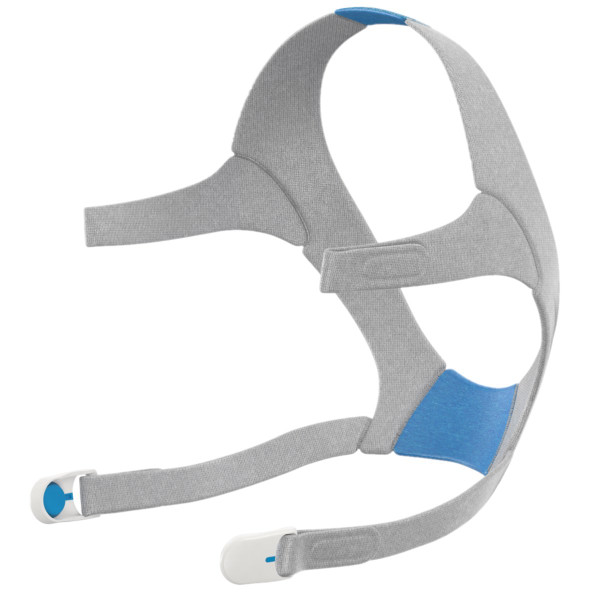Blue and Gray Headgear with 2 Clips